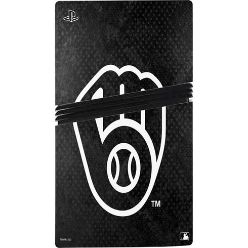 MLB Milwaukee Brewers Dark Wash PS5 Pro Disk Bundle  Skin